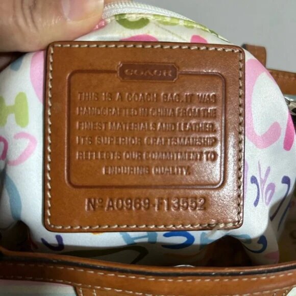 Coach Hampton Pastel Tote Bag # A0969-F13552 EUC - Picture 3 of 10